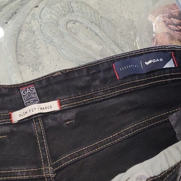 Gas BLACK DISTRESSED JEANS - Picture 4 of 9